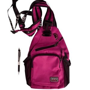Pink Sling Crossbody Backpack Purse